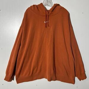 Vintage Y2K Nike Center Swoosh Hoodie Orange Retro Skater Baggy Mens Size 3X